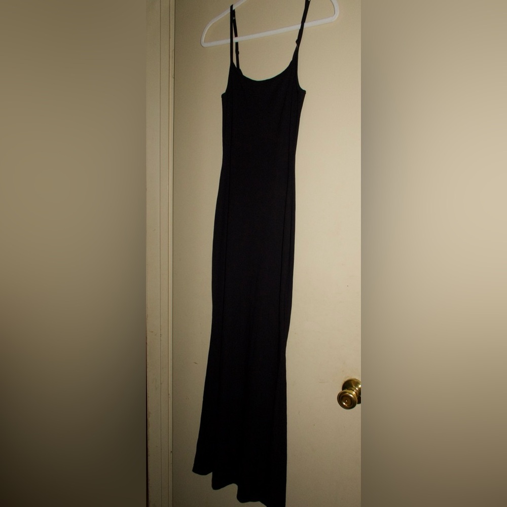 SKIMS Long Black Slip Dress